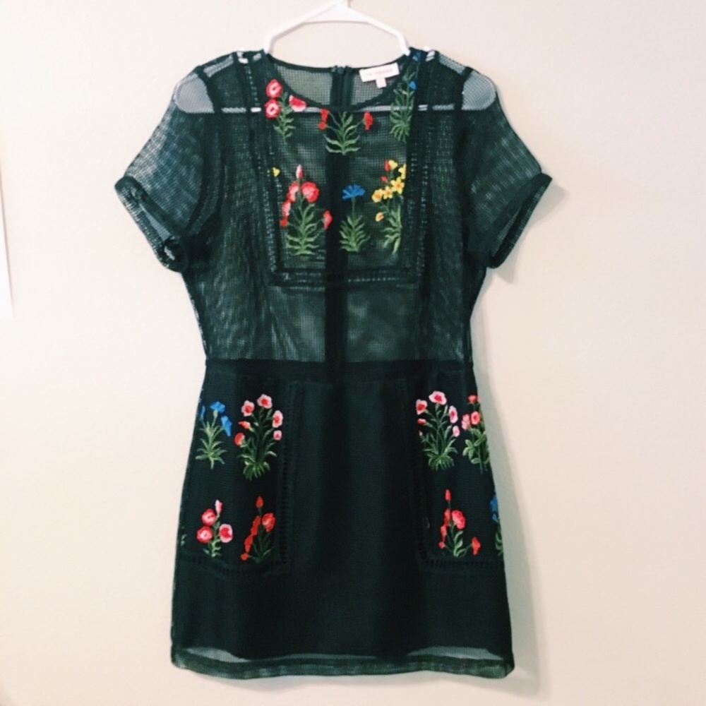 Embroidered flower dress